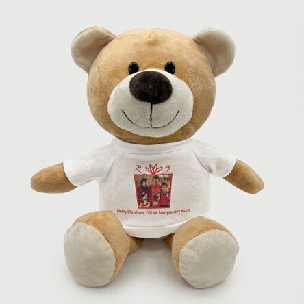 Personalised teddy bear with text - Christmas gift