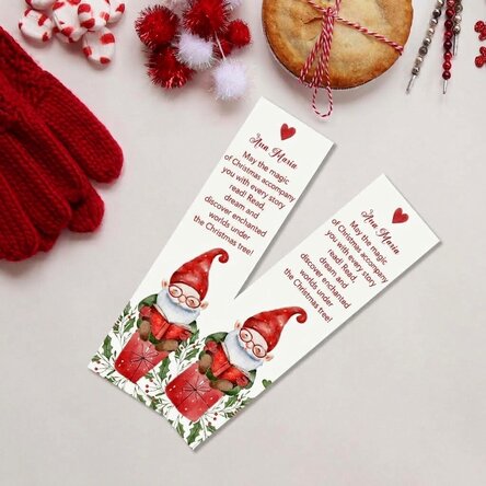 Personalised bookmark with text - Father Christmas