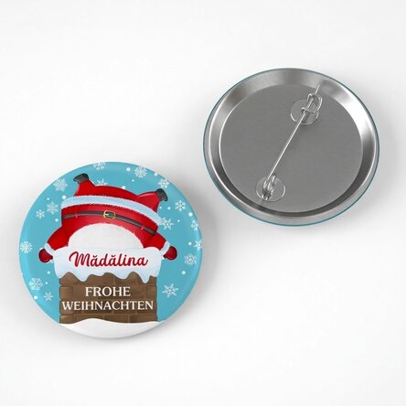 Personalisiertes Button mit Text – Santa