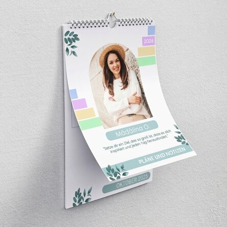 Individuell gestalteter Kalender mit Foto und Text – Planer