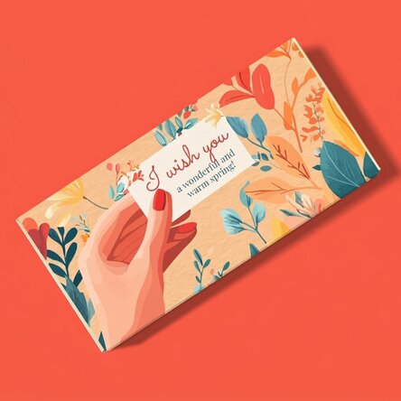 Personalised chocolate with message - Spring message