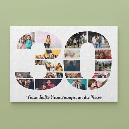 Individuell gestaltetes Leinwandbild im Querformat mit Fotos und Text – 30
