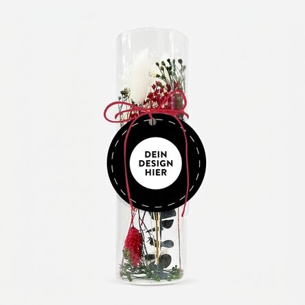Glasornament mit konservierten Blumen, individuell gestaltet mit deinem Motiv