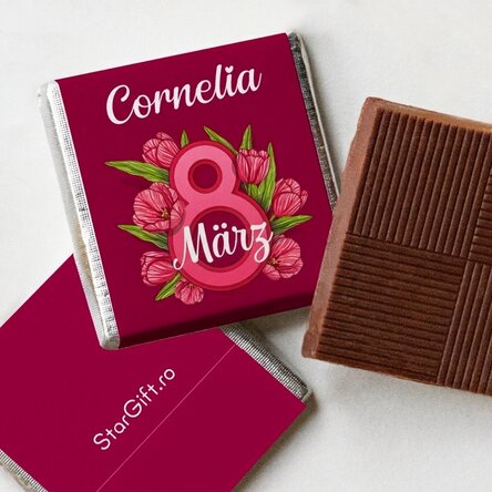 Personalisierte Mini-Schokolade mit Text – 8. März