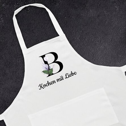 Individuell gestaltete Schachtel mit Initiale und Botschaft – Floral