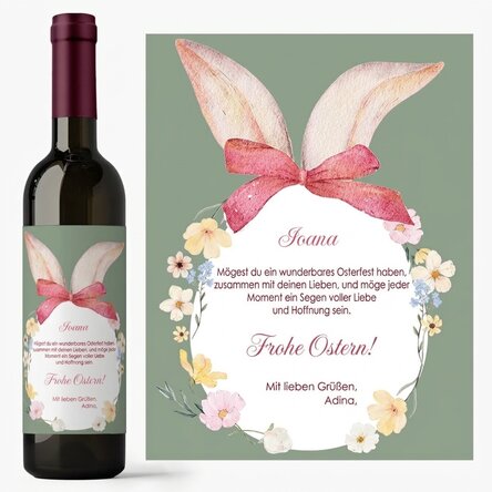 Personalisierter Wein mit Ostergruß – Frohe Ostern!