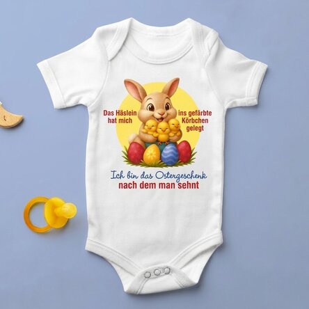Personalisierter Baby-Body mit Aufdruck – Ostergeschenk