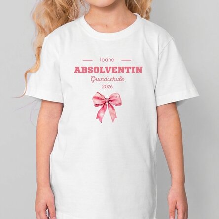 Personalisiertes Baumwoll-T-Shirt für Kinder mit Aufdruck – Absolventa