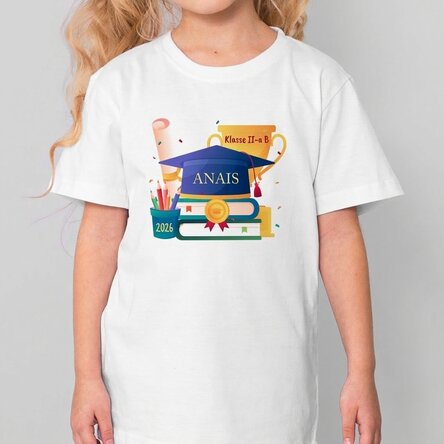 Personalisiertes Baumwoll-T-Shirt für Kinder mit Aufdruck – Absolventa