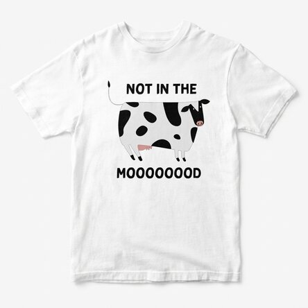 Personalisiertes Baumwoll-T-Shirt – Not in the MOOd