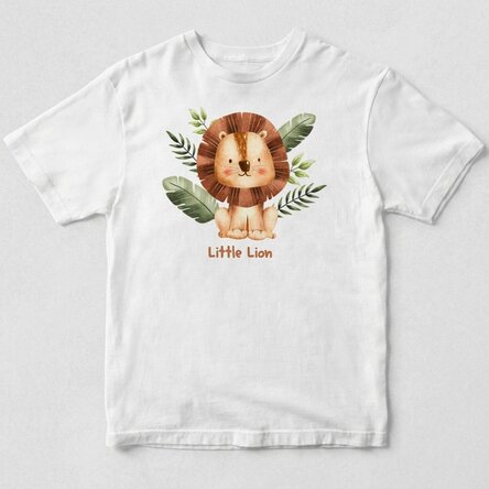 Personalisiertes Baumwoll-T-Shirt für Kinder – Little Lion