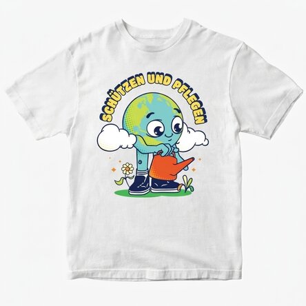 Personalisiertes Baumwoll-T-Shirt für Kinder – Pflegehinweise