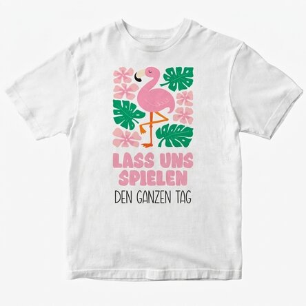 Personalisiertes Baumwoll-T-Shirt für Kinder – Let's Play!