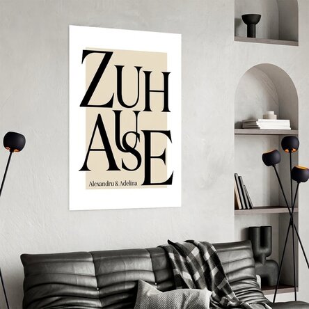 Individuell gestaltetes Poster mit Text – Startseite