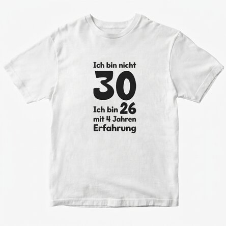 Personalisiertes Baumwoll-T-Shirt mit Aufdruck – Birthday