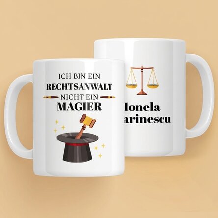 Personalisierte Tasse mit Text – Rechtsanwalt