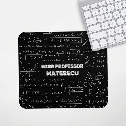 Individuell gestaltetes Mauspad mit Namen – Mathematiklehrer