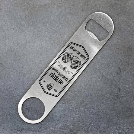 Personalised beer opener with message - Cheers to Beer