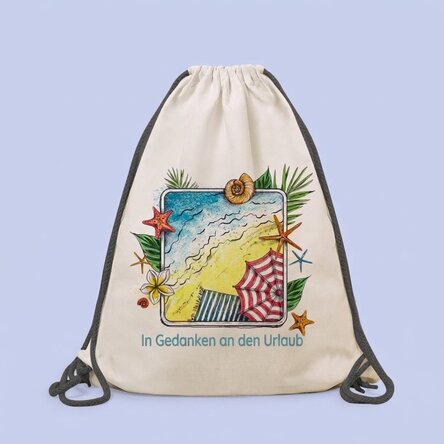 Personalisierter Rucksack mit Aufdruck – Mit den Gedanken schon im Urlaub
