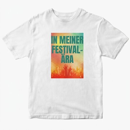 Personalisiertes Baumwoll-T-Shirt mit Aufdruck – In My Festival Era