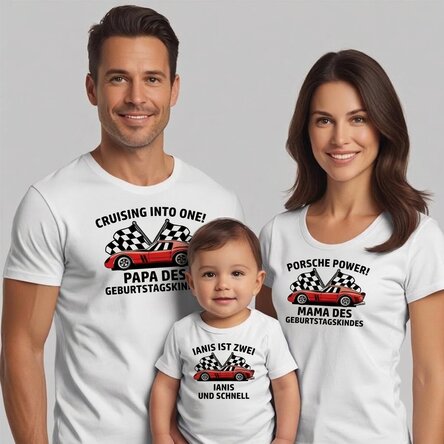 Personalisiertes Baumwoll-T-Shirt für Kinder/Erwachsene – Geburtstag