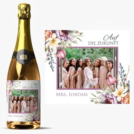 Personalisierter Sekt mit Text und Foto – Cheers