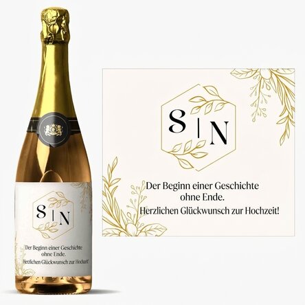 Personalisierter Sekt mit Widmung – Hochzeit