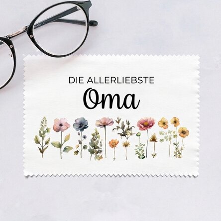 Individuell gestaltetes Reinigungstuch für Bildschirme/Brillen – Floral