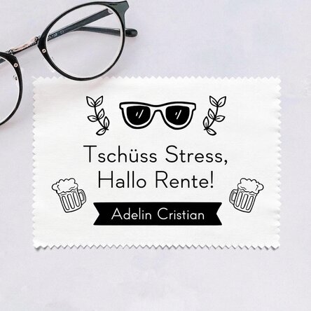 Individuell gestaltetes Reinigungstuch für Bildschirme/Brillen – Rentner