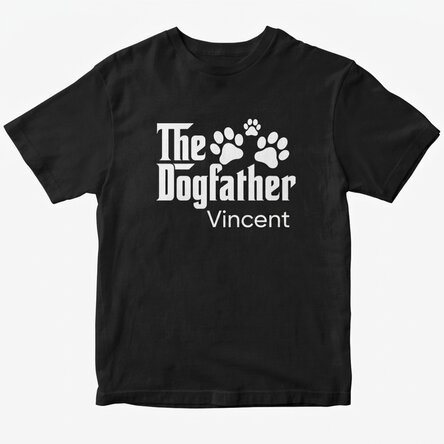 Personalisiertes Baumwoll-T-Shirt mit Aufdruck – The Dogfather