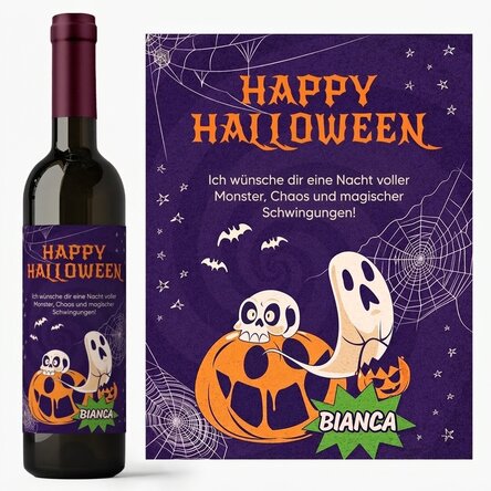 Wein mit persönlicher Botschaft – Stay spooky