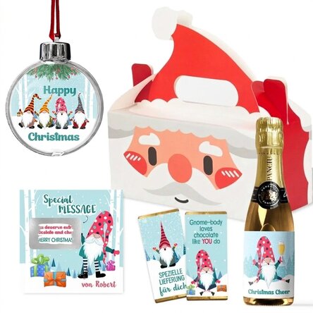 Geschenkset mit personalisierter Karte – Let it snow