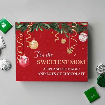 Personalisierte Pralinenschachtel mit Text – Weihnachten