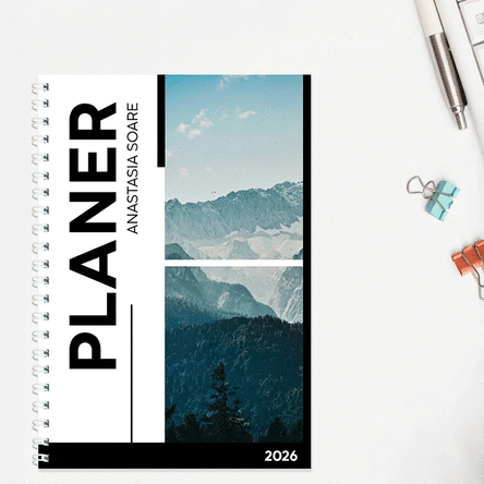 Personalisiertes Notizbuch mit Text und 2 Fotos