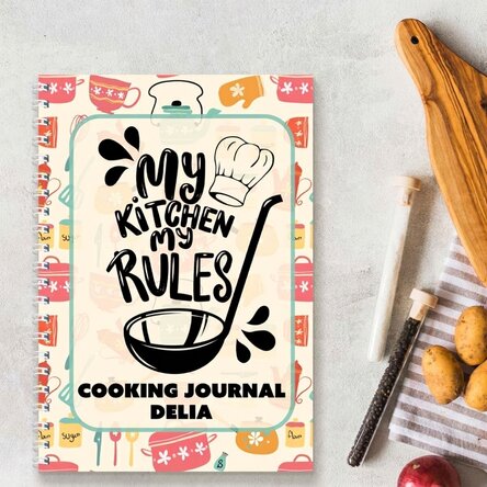 Personalised notebook with message - Cooking Journal