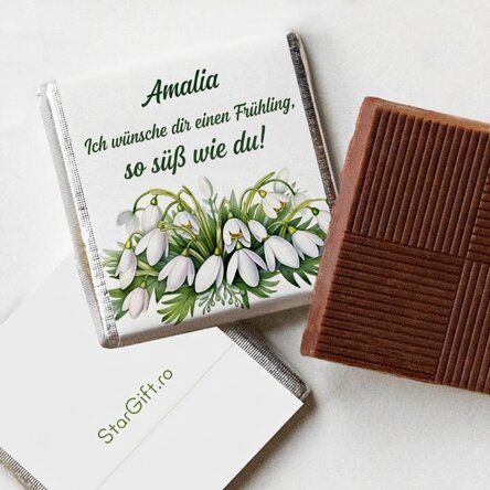 Personalisierte Mini-Schokolade mit Botschaft – Ghiocel