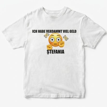 Personalisiertes Baumwoll-T-Shirt mit Aufdruck – „I got hella money“