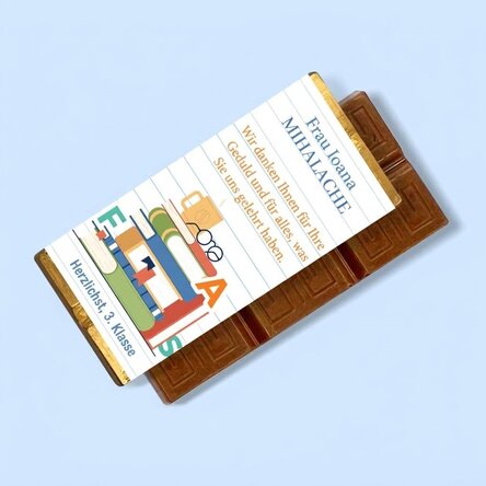 Personalisierte Mini-Schokoladentafel mit Text – Rumänisch