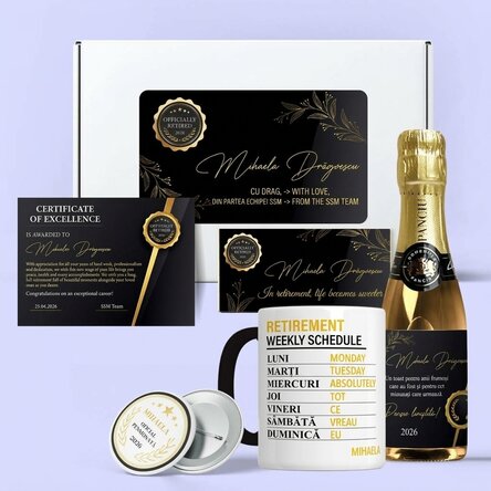 Personalisiertes Geschenkset zum Ruhestand