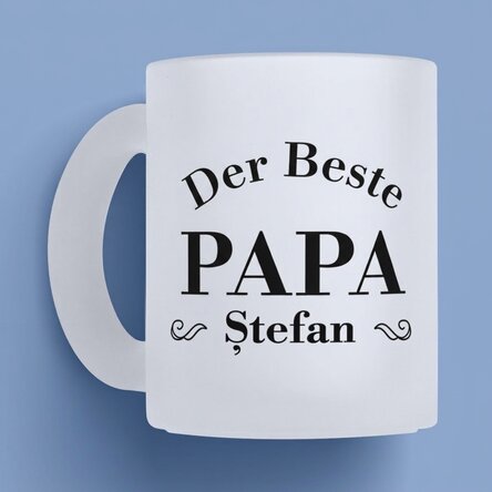 Personalisierter Glasbecher mit Aufdruck – Der beste Papa