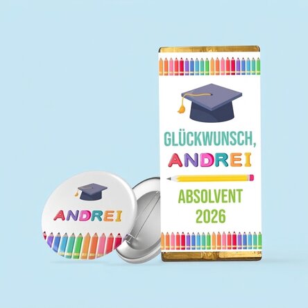 Personalisiertes Geschenkset für Kinder – Schulabschluss