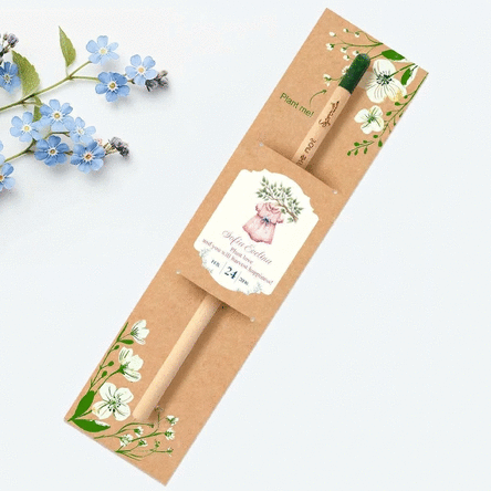 Personalisierter pflanzbarer Bleistift mit Botschaft – Taufgeschenk