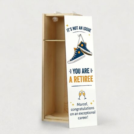 Personalisierte Weinkiste mit Text – Rentner