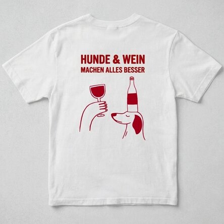 Personalisiertes Baumwoll-T-Shirt mit Aufdruck – Weinrot