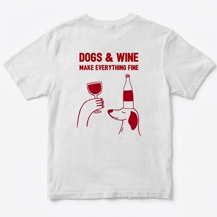 Personalisiertes Baumwoll-T-Shirt mit Aufdruck – Weinrot