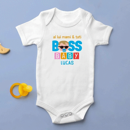 Personalisierter Baby-Body mit Aufdruck – Cool Baby
