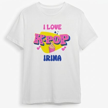 Personalisiertes Baumwoll-T-Shirt für Kinder mit Aufdruck – Kpop