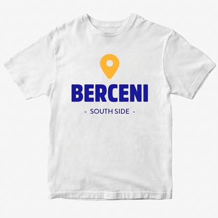 Personalisiertes Baumwoll-T-Shirt mit dem Namen deines Stadtteils
