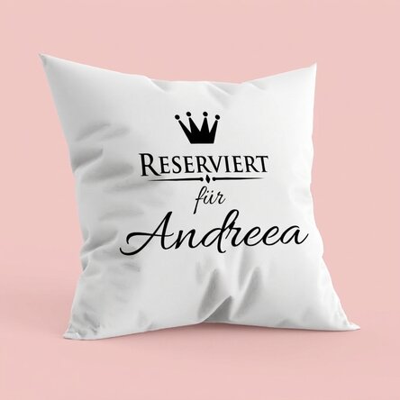 Personalisiertes Kissen – reserviert für...
