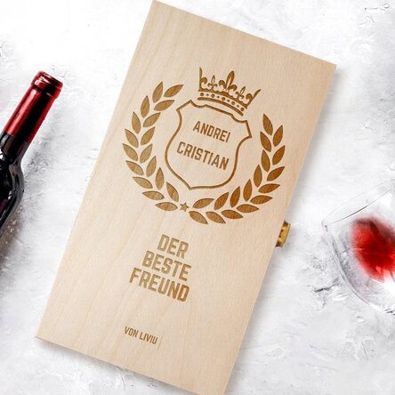Personalisierte Weinkiste für zwei Flaschen – The Best